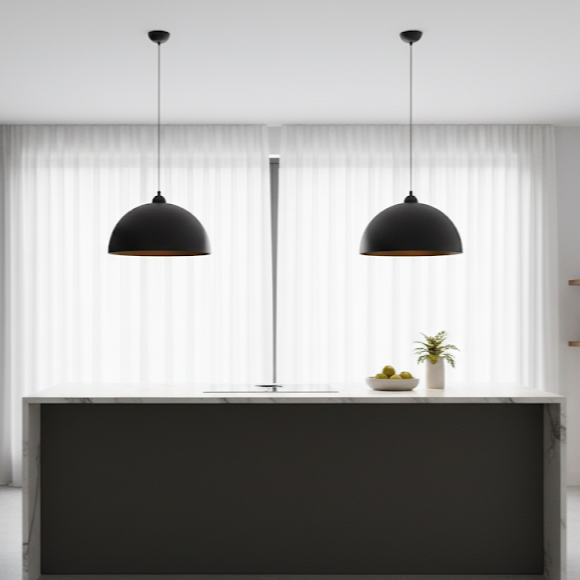 Suspension semi-sphérique 2pcs